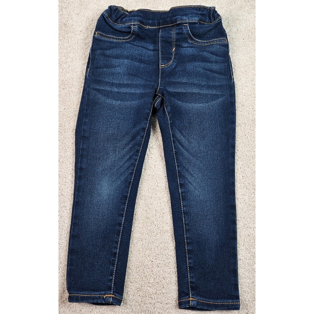 Levi's Girls Size 4 Regular Pull On Jeggings Stretch Skinny Jeans Blue Denim